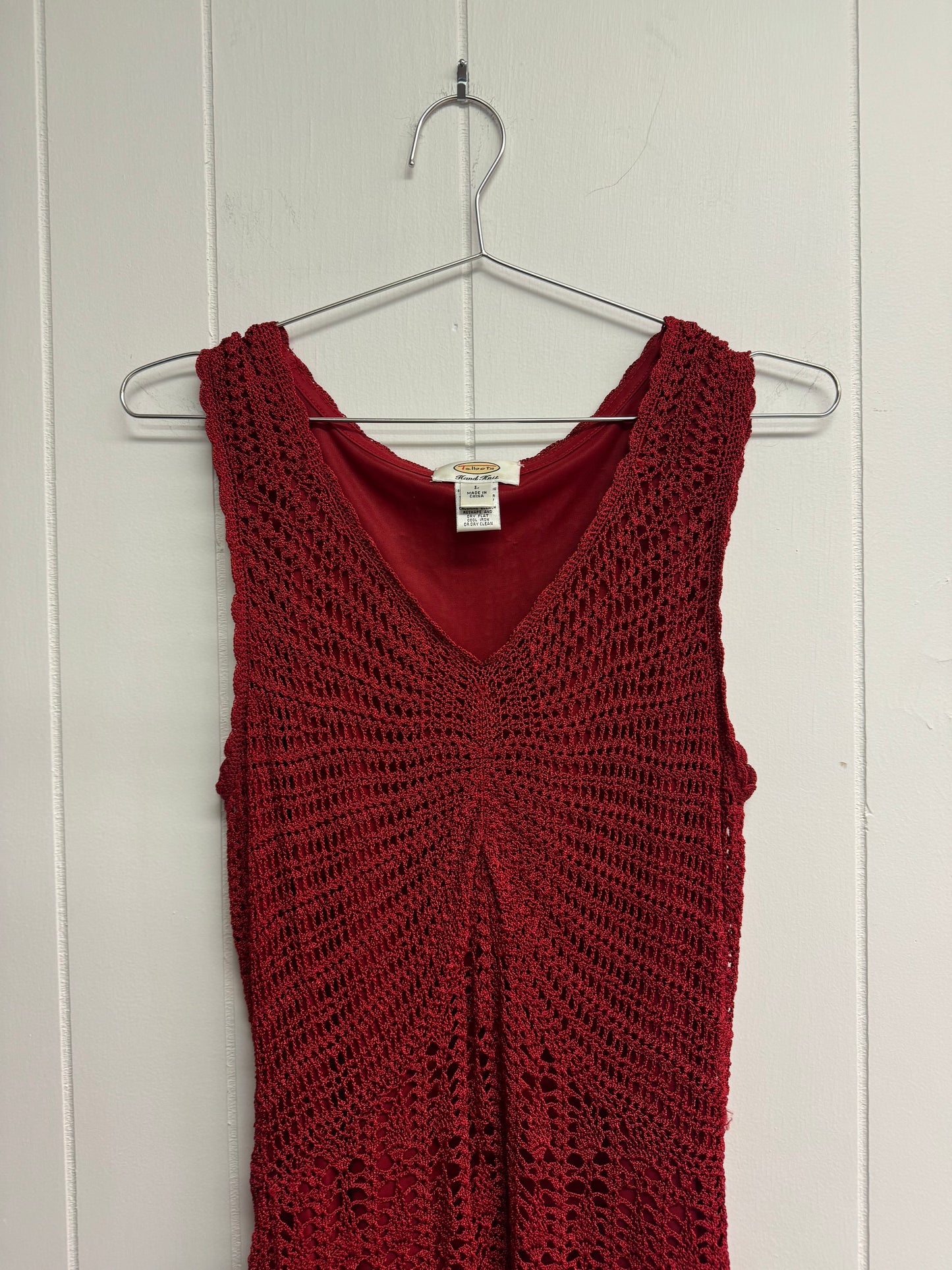 M vintage hand knit tank