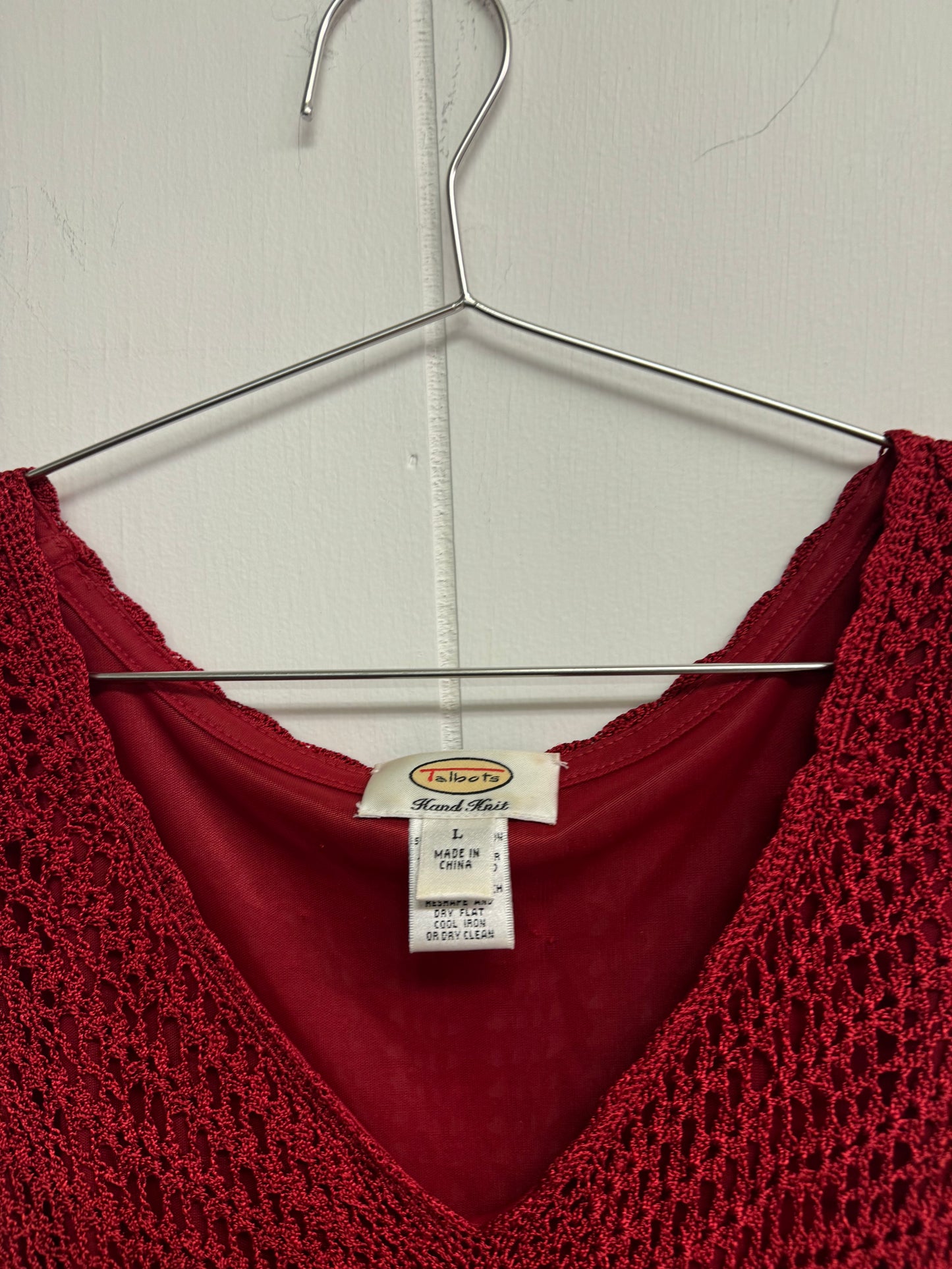 M vintage hand knit tank