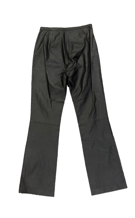 6 90s black leather pants