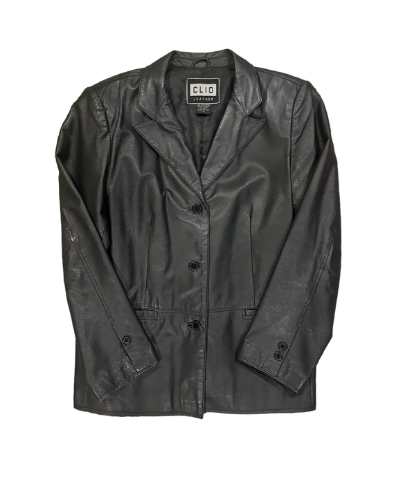 M 90s oversized leather jacket