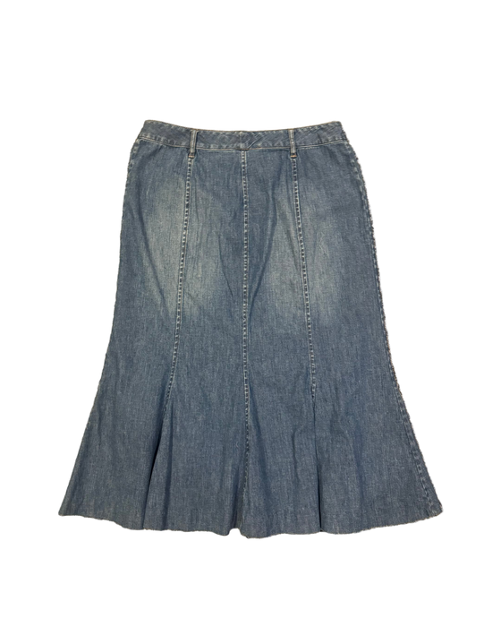 M 90s RL denim midi skirt