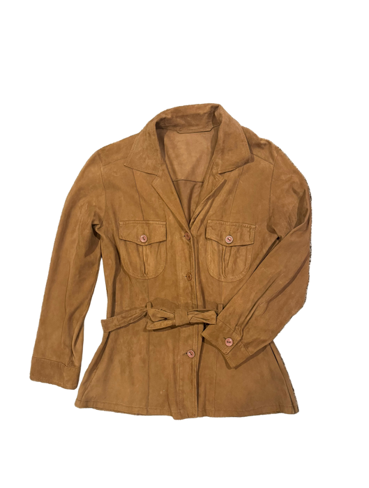 XS/S 90s camel suede jacket