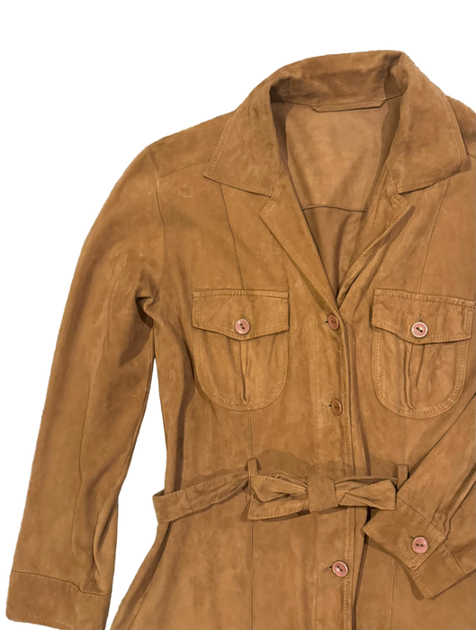 XS/S 90s camel suede jacket