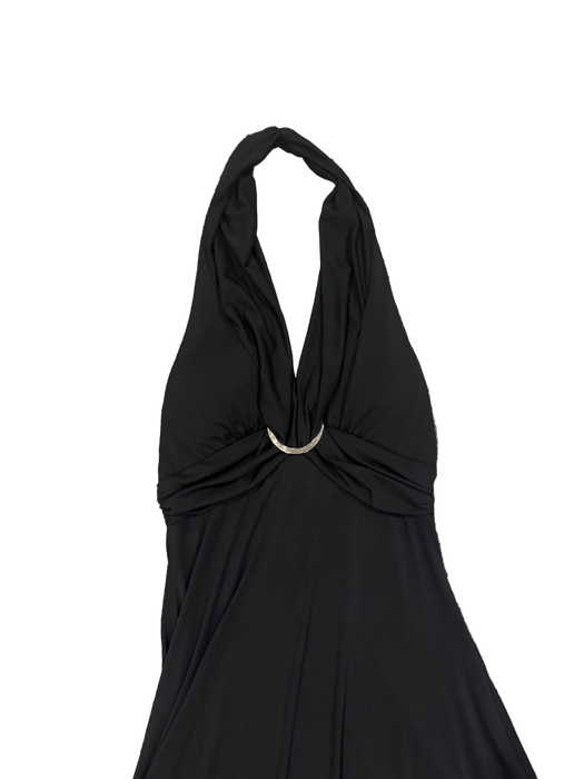 S/M 90s black halter dress