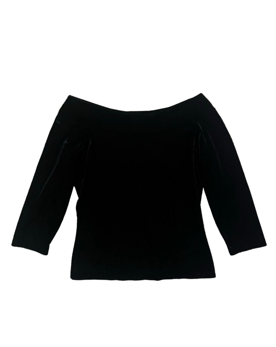 XS/S 90s velvet boatneck top