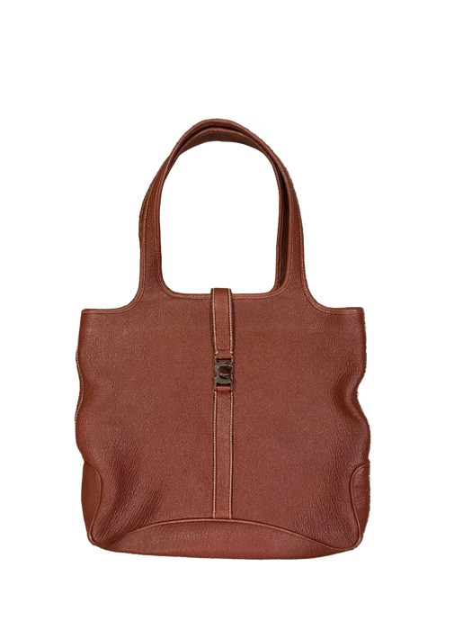 vintage Ferragamo mahogany tote