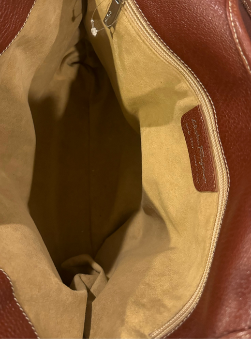 vintage Ferragamo mahogany tote