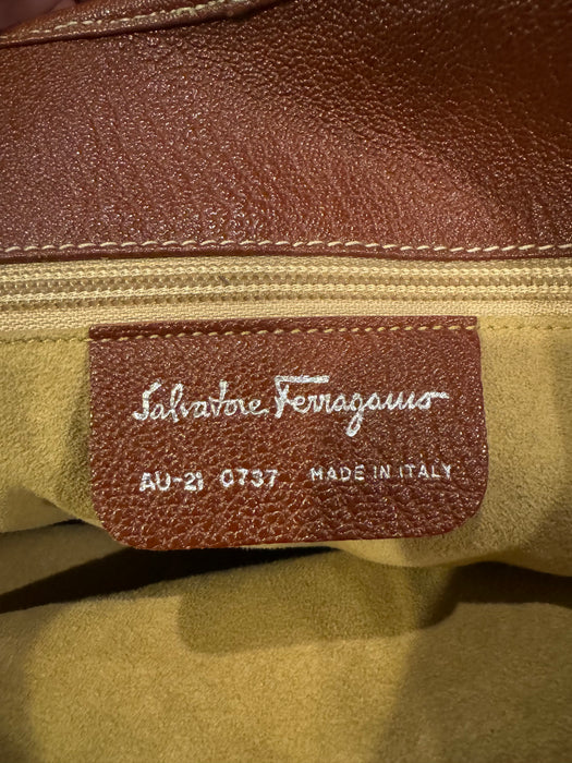 vintage Ferragamo mahogany tote
