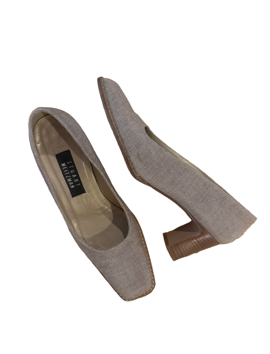 7/7.7 90s Stuart Weitzman neutral heels