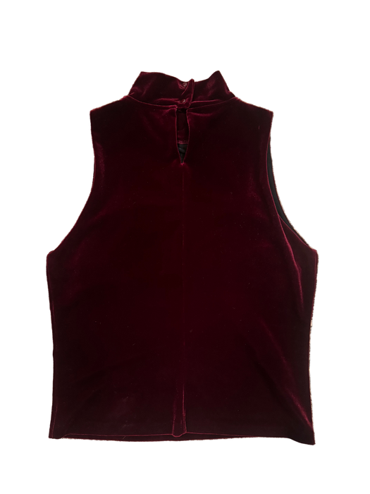 XS/S 90s red velvet mockneck