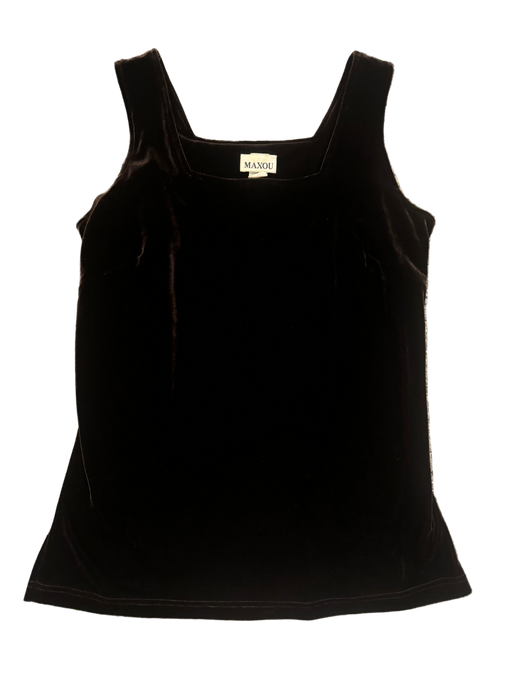 L/XL 90s espresso velvet tank top