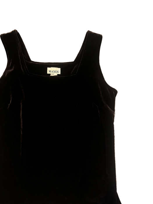 L/XL 90s espresso velvet tank top