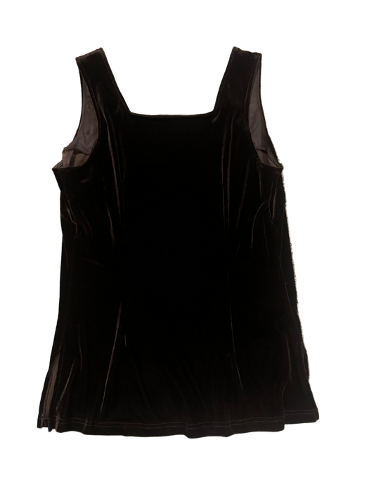 L/XL 90s espresso velvet tank top