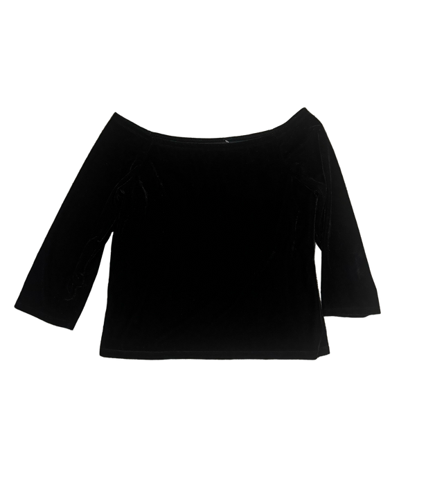 S/M 90s black velvet  top