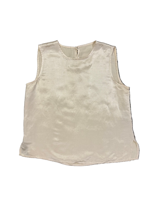 M/L 90s cream linen/silk tank top
