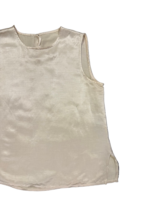 M/L 90s cream linen/silk tank top