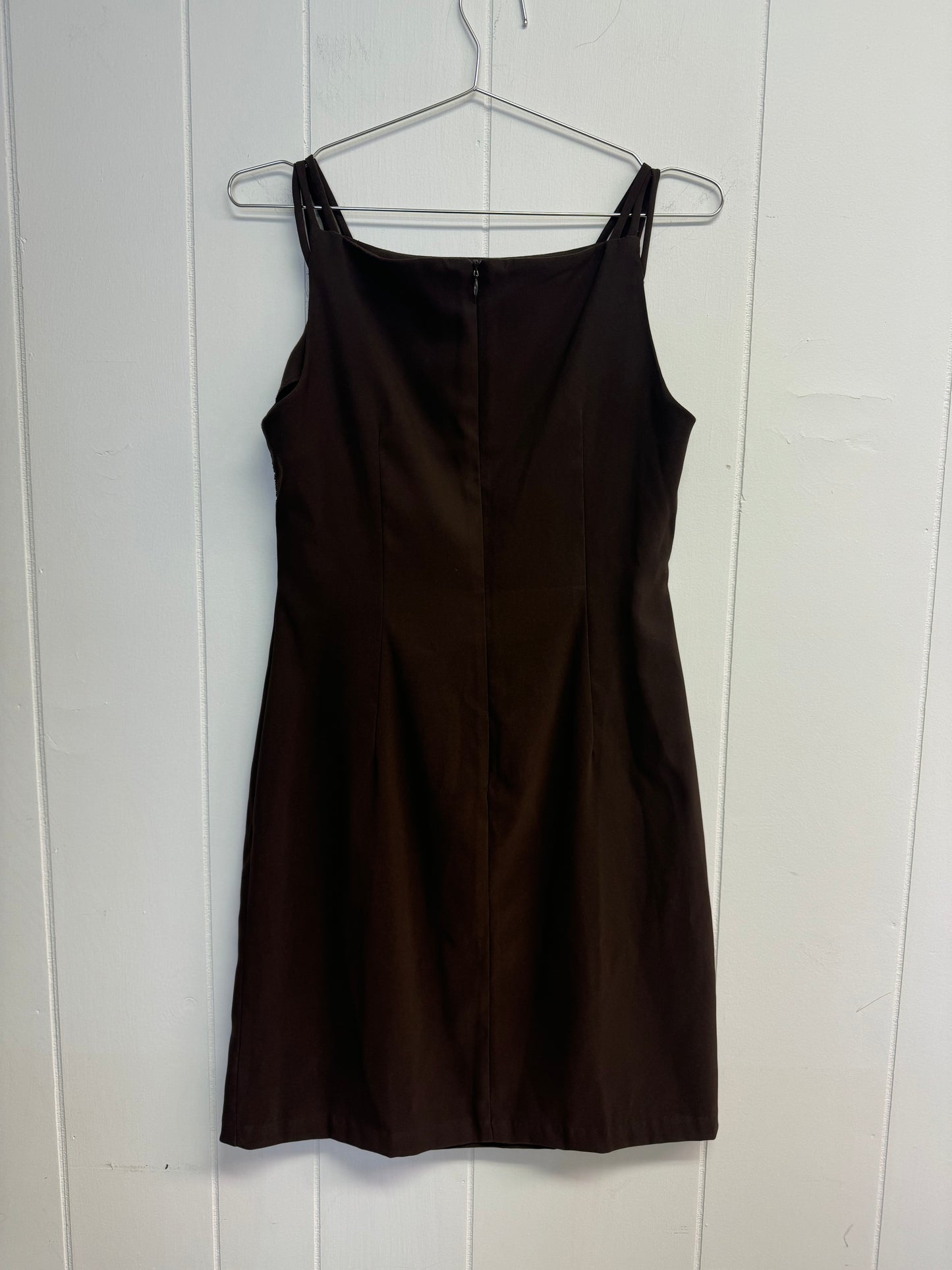 M 90s/y2k brown beaded dress