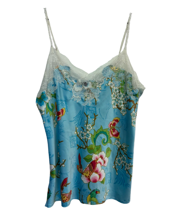 M y2k botanical print tank