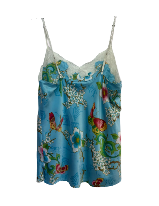 M y2k botanical print tank