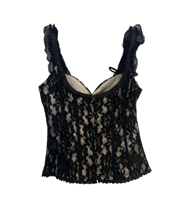S y2k black lace corset top