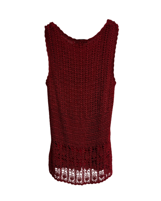 M vintage hand knit tank