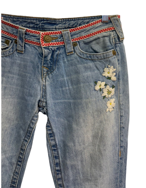 2/26 Y2k True Religion Flower Jean