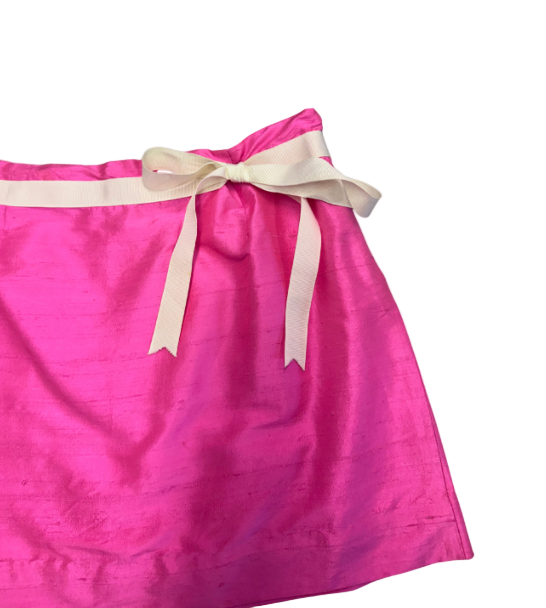 8/M pink silk mini skirt