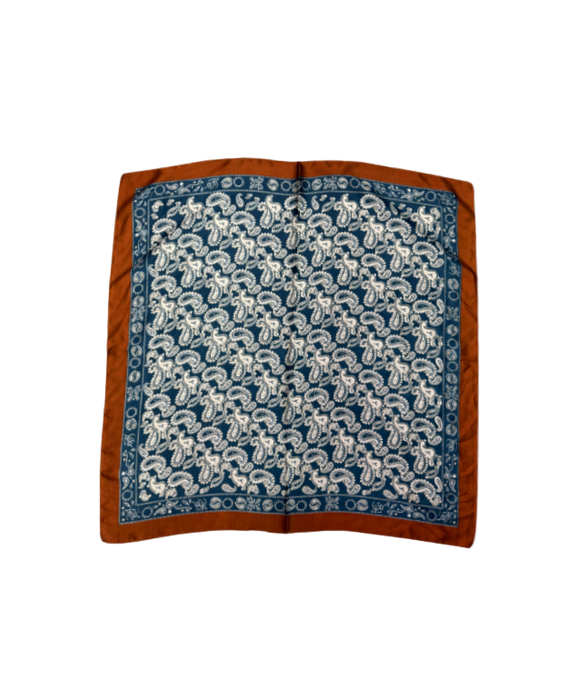 blue silky bandana