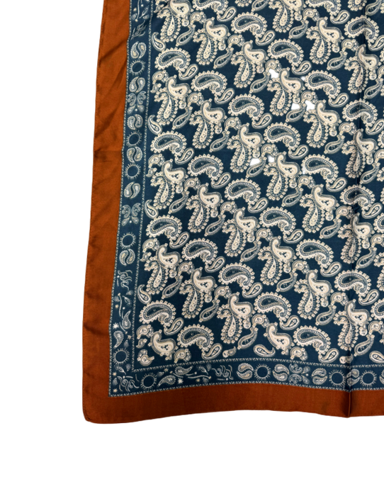 blue silky bandana