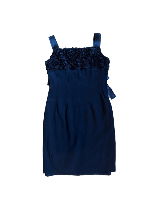 S vintage black rosette mini dress