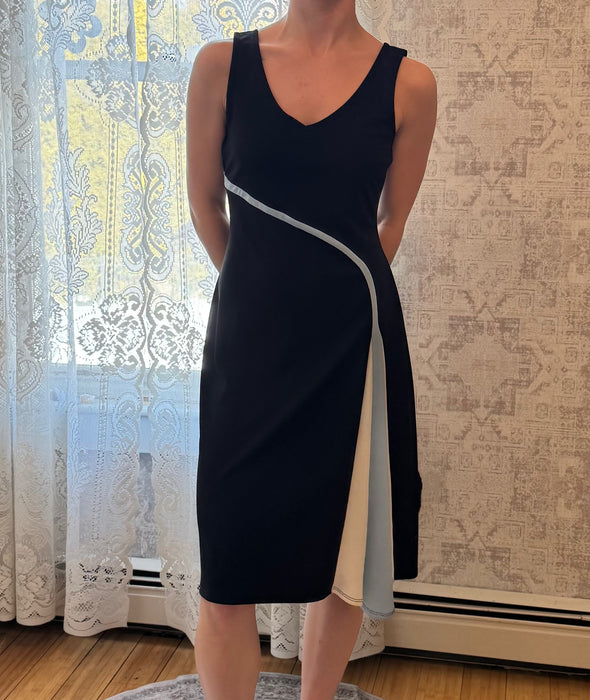 S y2k BCBG blue stripe midi