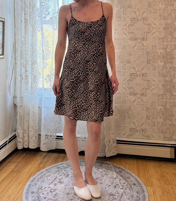 S/M cheetah slip dress