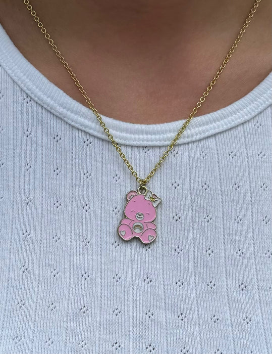 Vintage care bear necklace