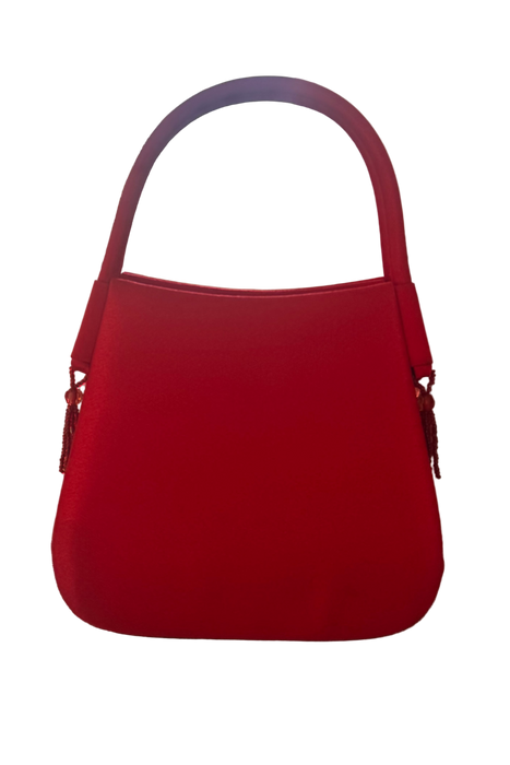 vintage red mini bag w/ beading