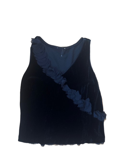 M/L vintage velvet ruffle tank top