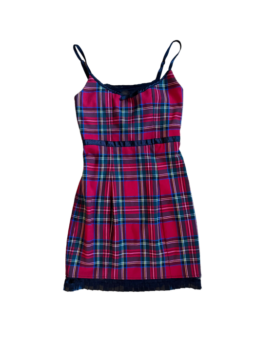 XS/S y2k red plaid mini dress
