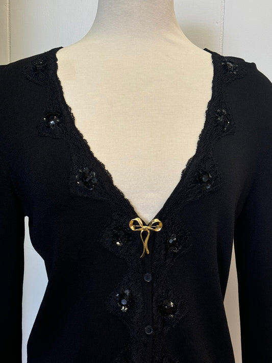 vintage gold bow broach