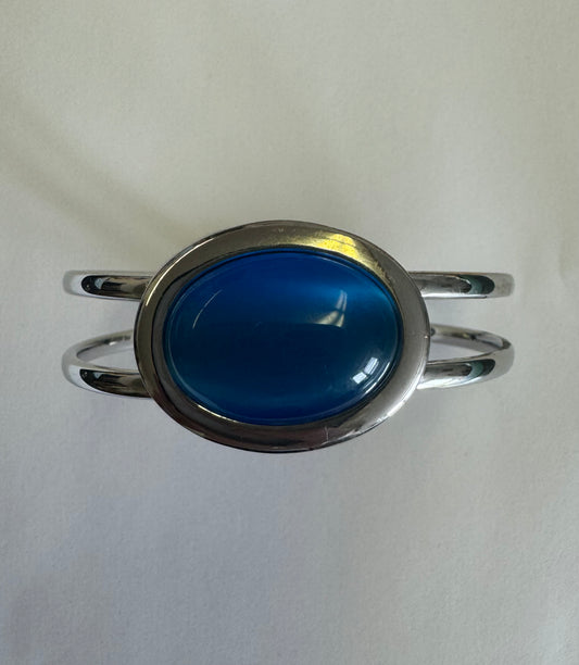 vintage silver cuff w/ stone