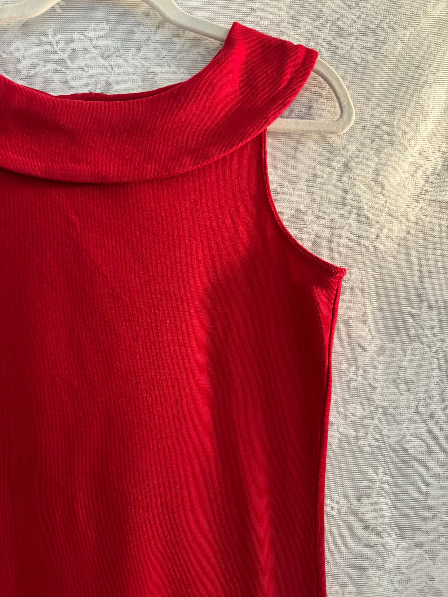 Red Boatneck Top