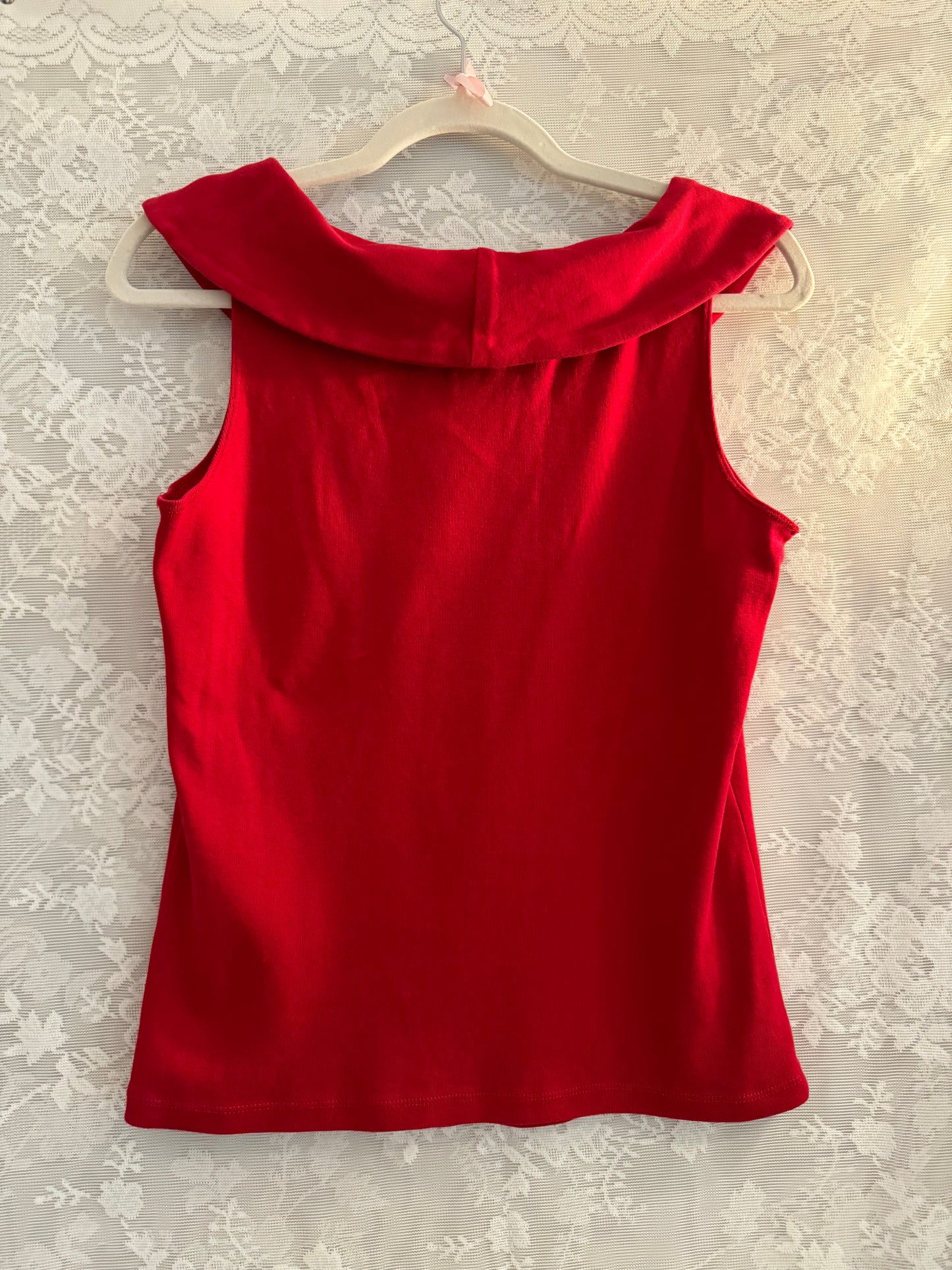 Red Boatneck Top