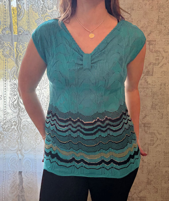 M Missoni blue chevron top