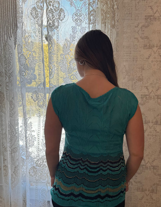 M Missoni blue chevron top