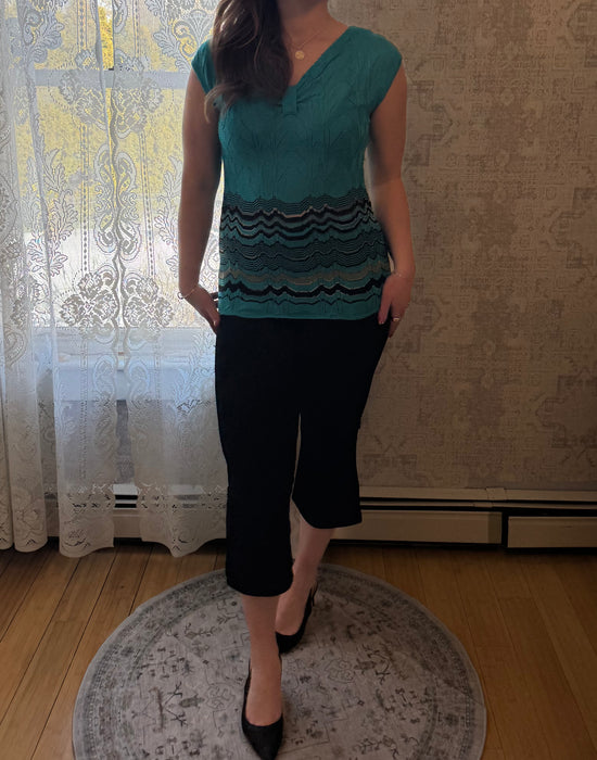 M Missoni blue chevron top