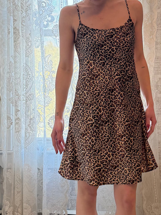 S/M cheetah slip dress