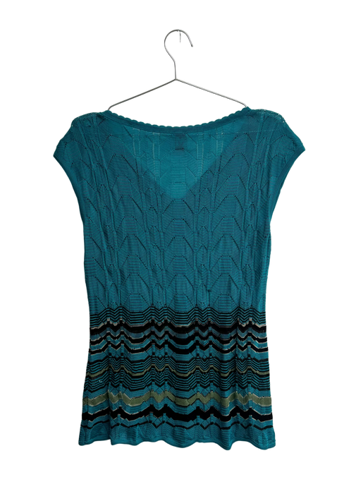 M Missoni blue chevron top