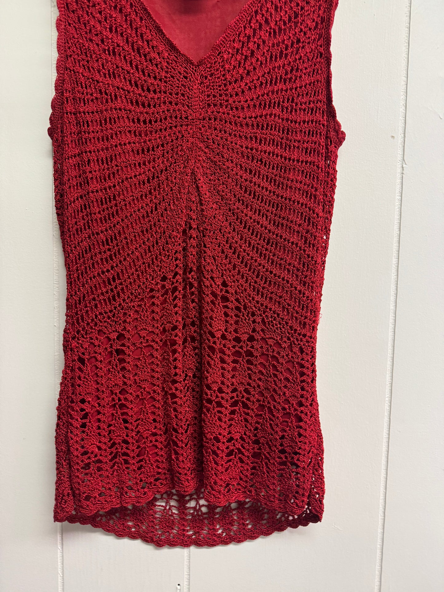 M vintage hand knit tank