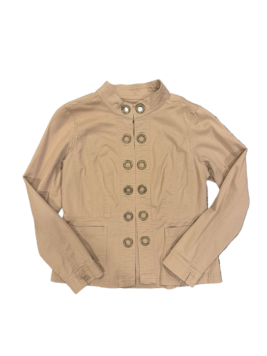 m 90s beige grommet jacket