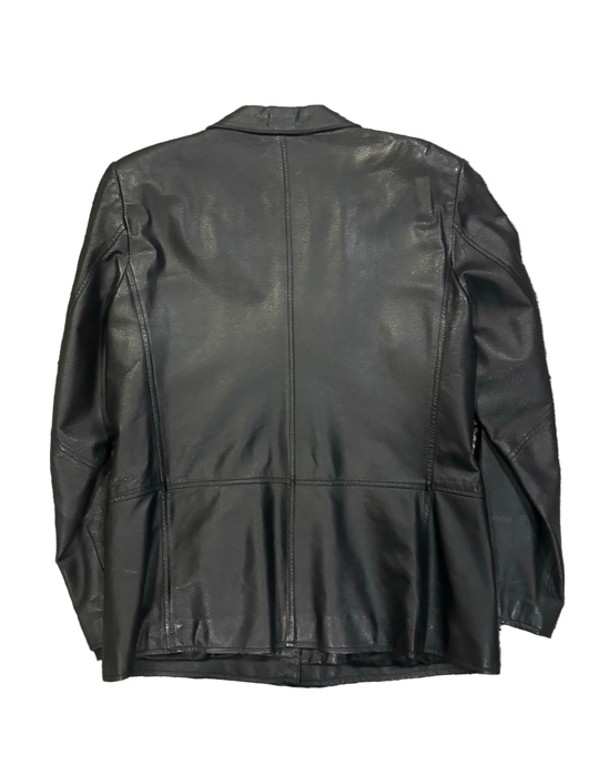 M 90s oversized leather jacket