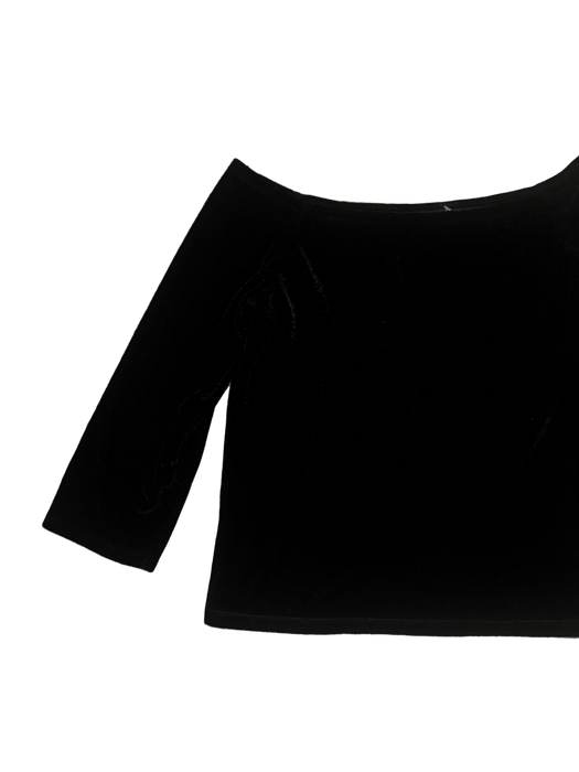 S/M 90s black velvet  top