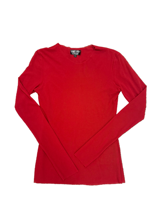 L 90s red mesh longsleeve